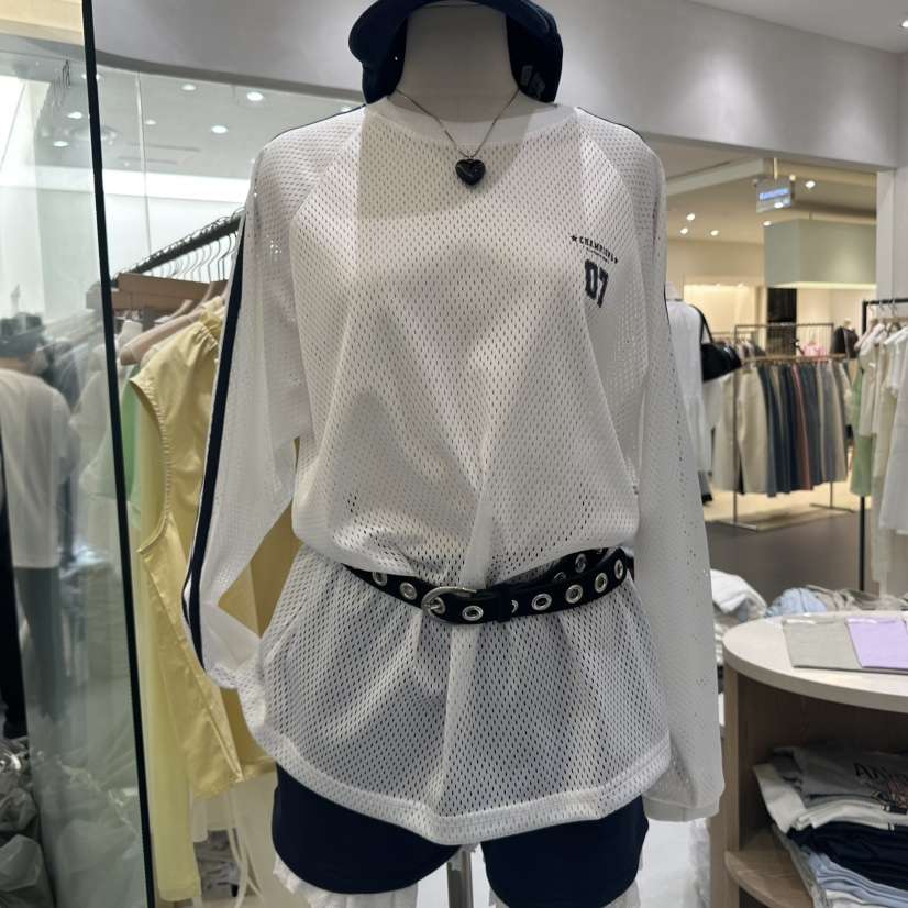 AURA韓國㊣直郵東大門代購女裝新款熱賣人氣長袖T恤不含腰帶Au ra長袖T恤