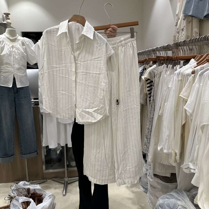 MELO韓國直郵㊣女裝新品25春夏推薦熱賣套裝兩件套亞麻布套裝MELO套裝