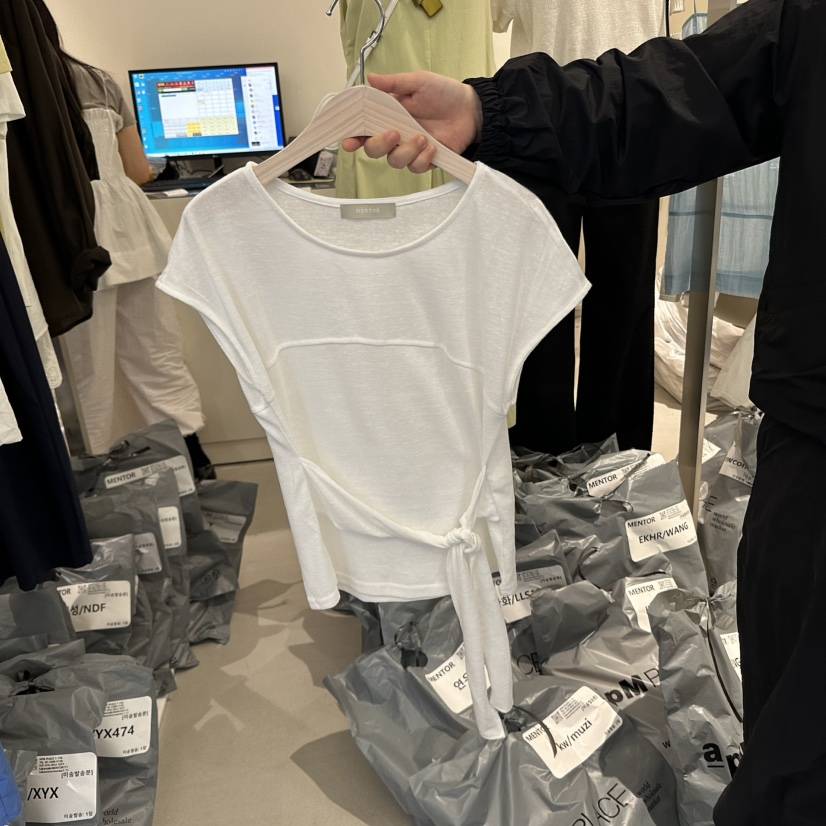 MENTOR直郵韓國代購㊣女裝新品推薦時尚人氣休閑熱賣25春夏T恤MENTORT恤