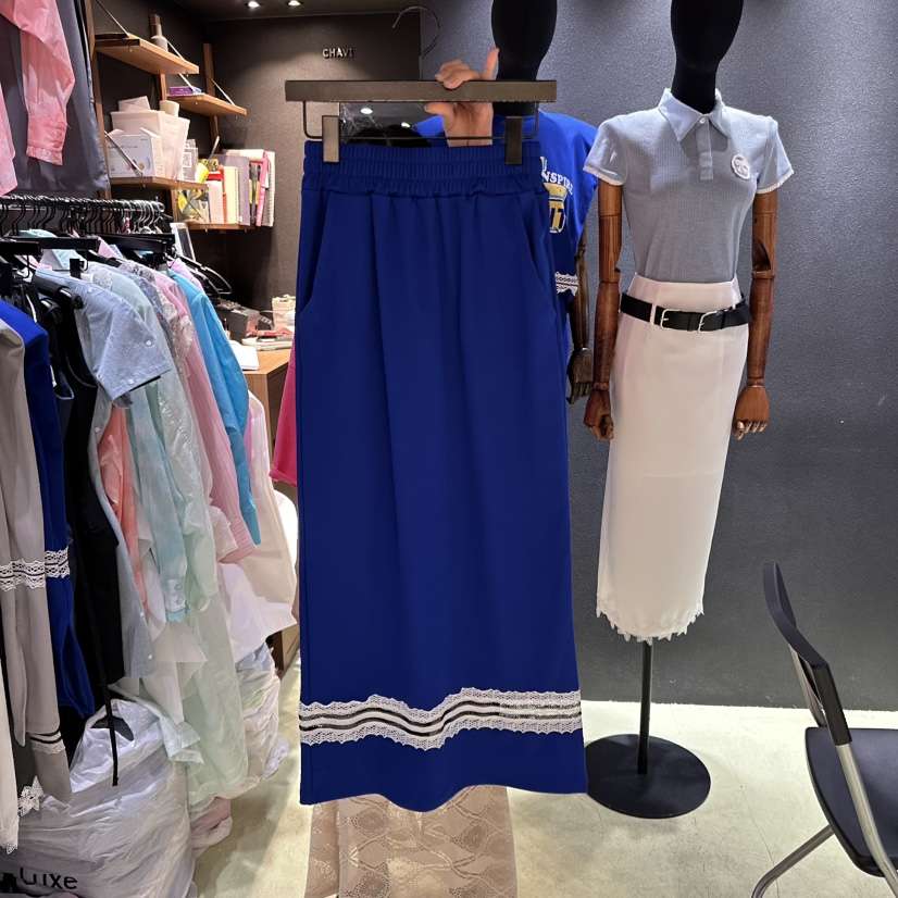 CHAVI韓國直郵㊣女裝新品時尚25春夏人氣推薦熱賣休閑長裙CHAVI長裙