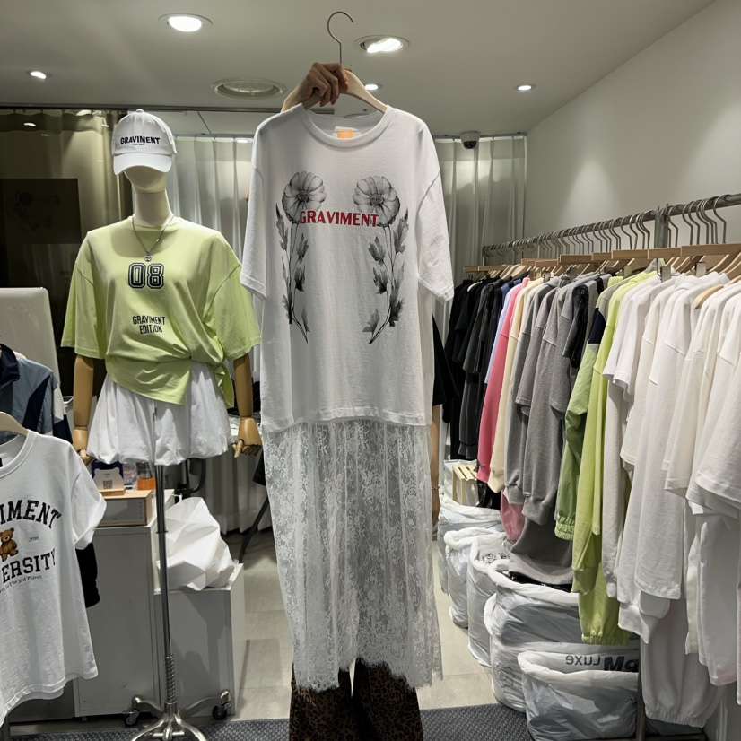 THE LOT直郵韓國代購㊣女裝新品休閑人氣熱賣連衣裙蕾絲長款THE LOT/	LOT連衣裙