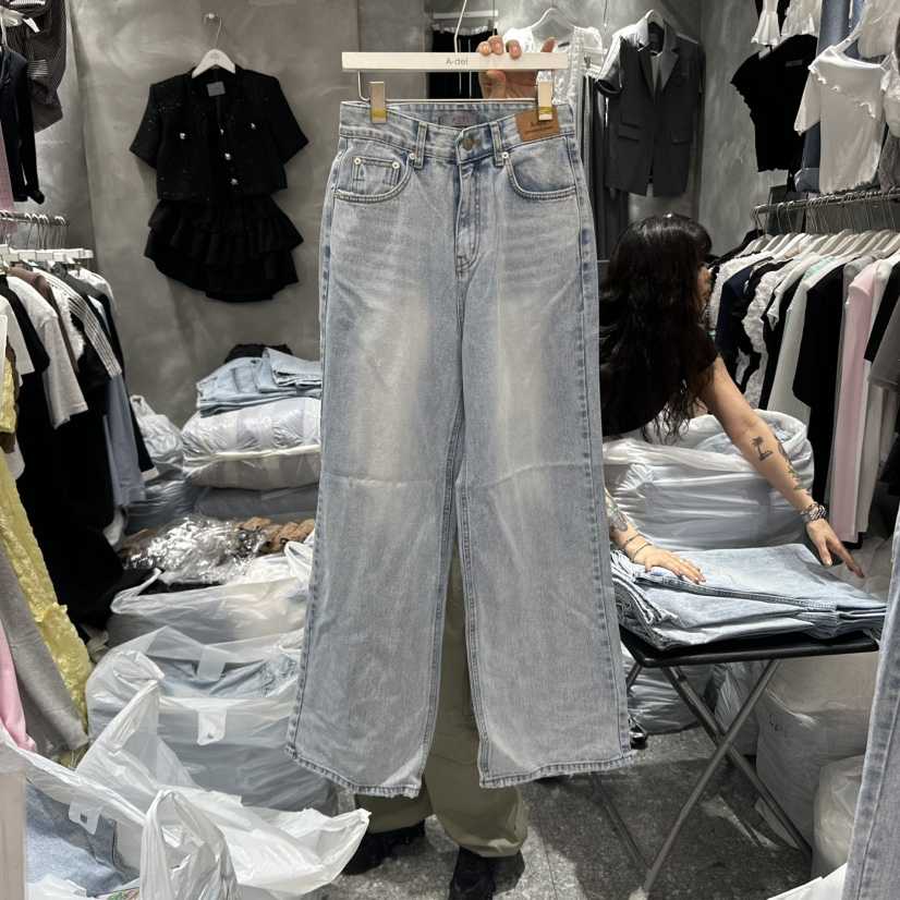 A-DEL韓國直郵㊣東大門實拍女裝新品人氣休閑熱賣25春夏牛仔褲A-DEL牛仔褲