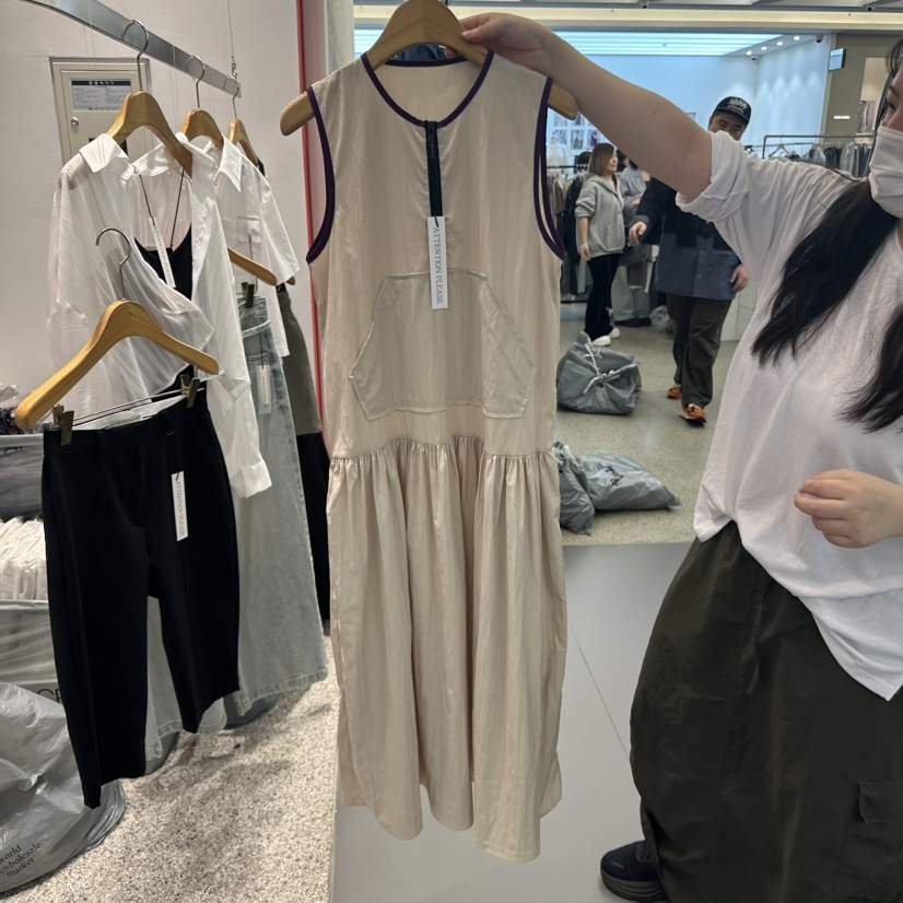 ATPZ直郵韓國代購㊣女裝新品25春夏推薦時尚連衣裙拉鏈長款ATTENTION PLEAES連衣裙