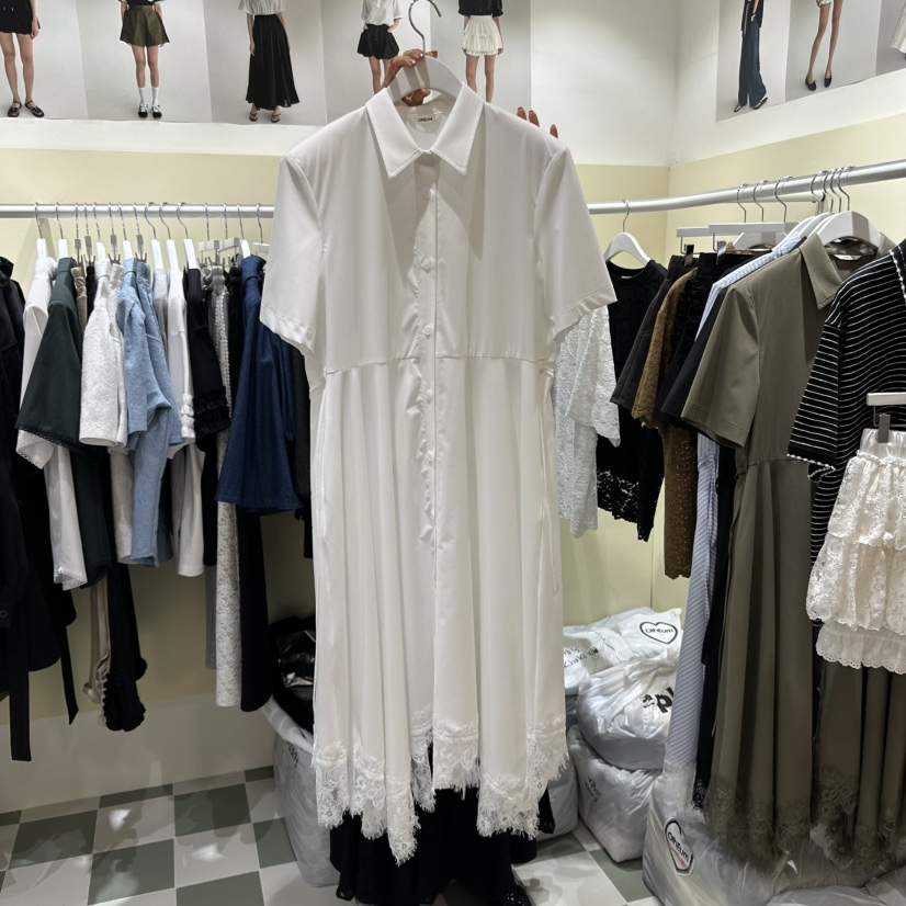 OREUM韓國㊣直郵東大門代購女裝新品時尚人氣推薦連衣裙含腰繩OihEum連衣裙