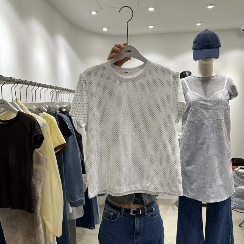 INNI韓國㊣直郵東大門代購女裝新品休閑時尚熱賣25春夏推薦T恤inniT恤