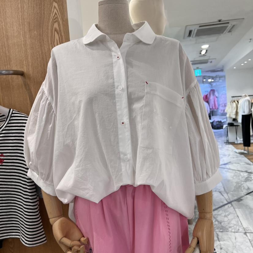 VENTI直郵韓國代購㊣女裝新品推薦熱賣休閑25春夏襯衫蕾絲衫VENTI襯衫/蕾絲衫