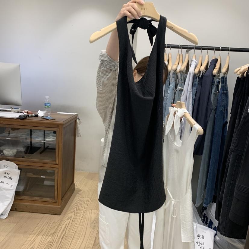 OURIN韓國直郵㊣東大門實拍女裝新款推薦休閑吊帶背心不含內搭OURIN吊帶/背心