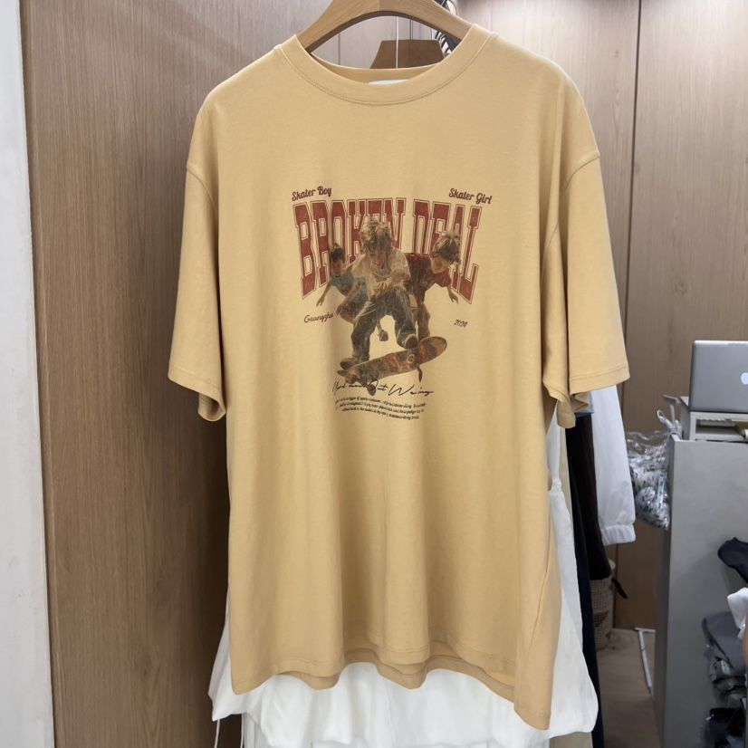 VILLABUTTON韓國直郵㊣女裝新款人氣25春夏時尚熱賣休閑T恤VILLABUTTONT恤
