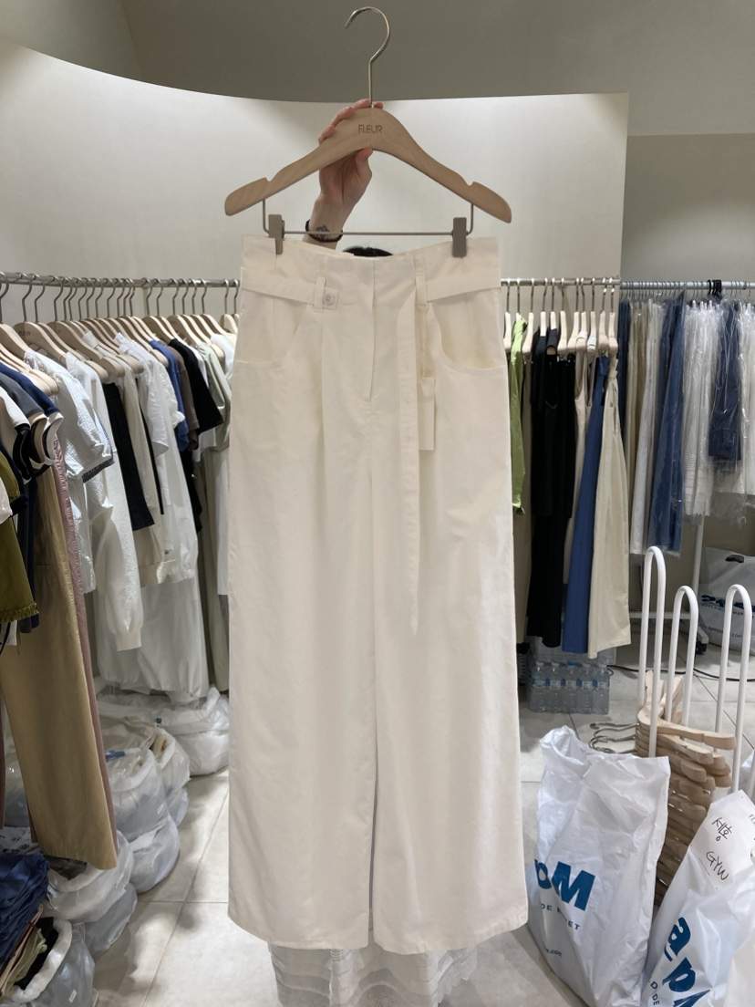 FLEUR-P韓國直郵㊣東大門實拍女裝新品推薦時尚休閑褲含腰帶FLEUR休閑褲