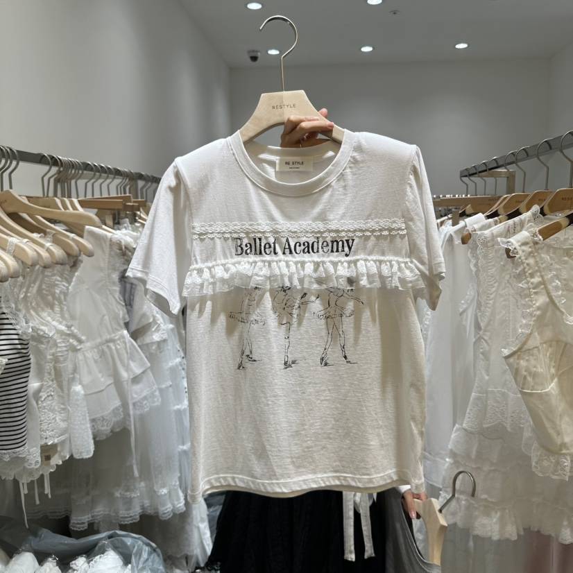 RE STYLE-Q韓國直郵㊣東大門實拍女裝新品休閑25春夏熱賣T恤RE STYLET恤