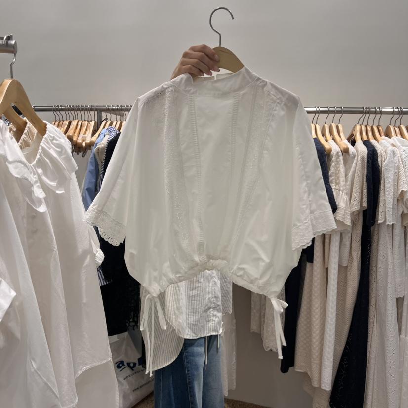 A韓國㊣直郵東大門代購女裝新品休閑推薦熱賣時尚襯衫蕾絲衫A STORE襯衫/蕾絲衫