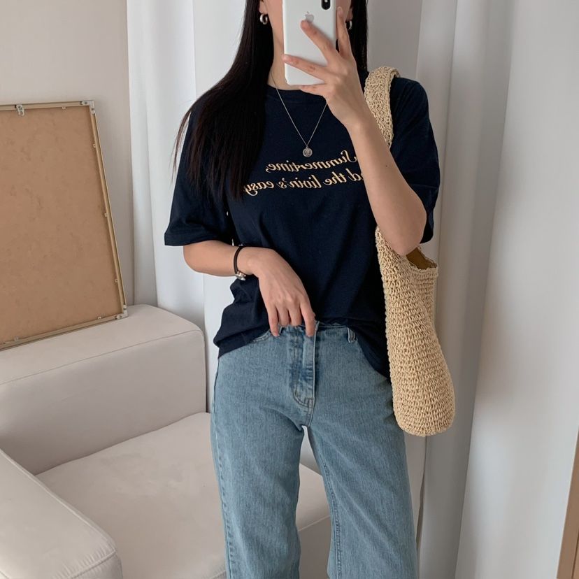 HELLO JINI韓國㊣直郵東大門代購女裝新品休閑時尚熱賣T恤HELLO JINIT恤