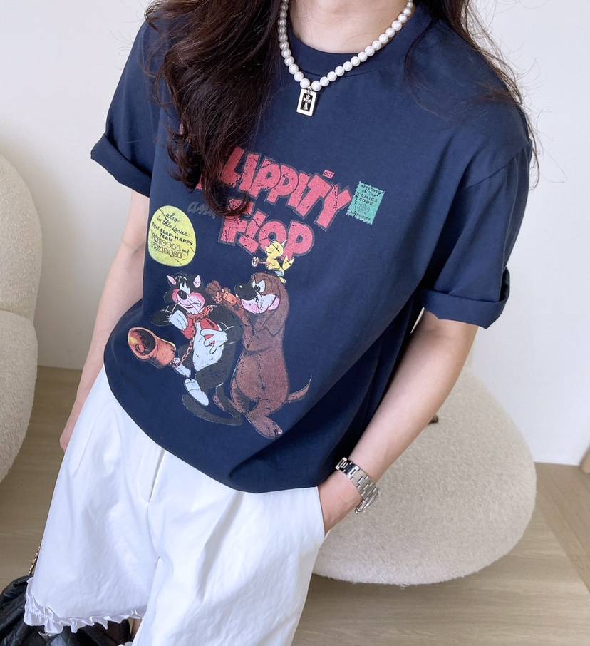 HANNA-A韓國㊣直郵東大門代購女裝新款時尚休閑25春夏人氣T恤HANNAT恤