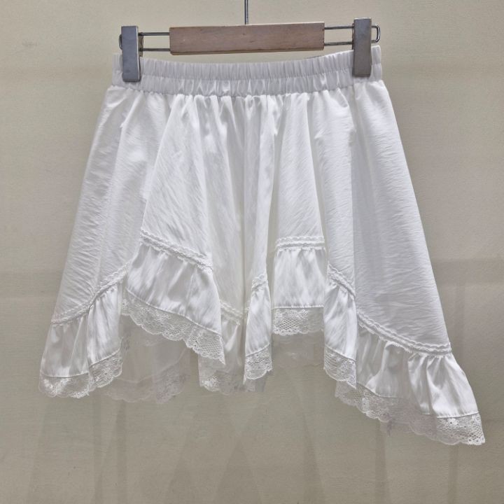 IF U-이퓨-T韓國直郵㊣女裝新品推薦熱賣25春夏短裙蕾絲IF U短裙
