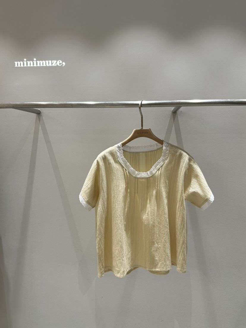 MINIMUZE韓國㊣直郵東大門代購女裝新品時尚熱賣襯衫蕾絲衫MINIMUZE襯衫/蕾絲衫