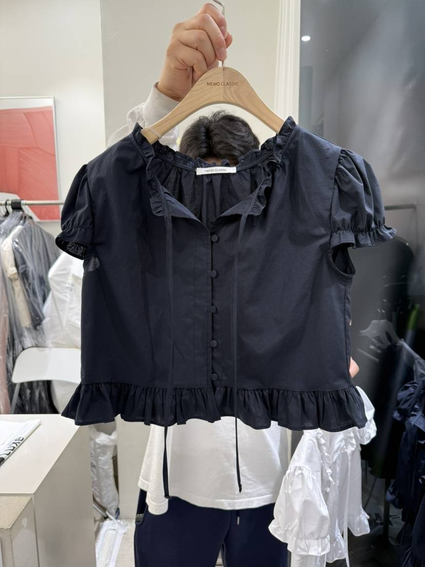 MEMO CLASSIC韓國㊣直郵東大門代購女裝新品休閑襯衫蕾絲衫MEMO CLASSIC襯衫/蕾絲衫