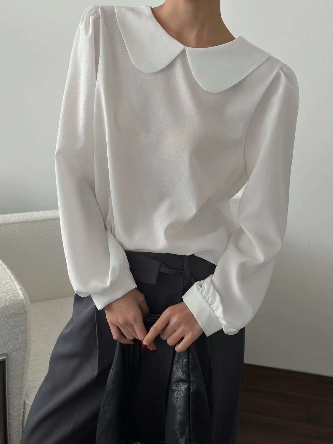 ALICE S CLOSET韓國直郵㊣東大門實拍女裝新款推薦襯衫蕾絲衫圓領ALICE S CLOSET襯衫/蕾絲衫
