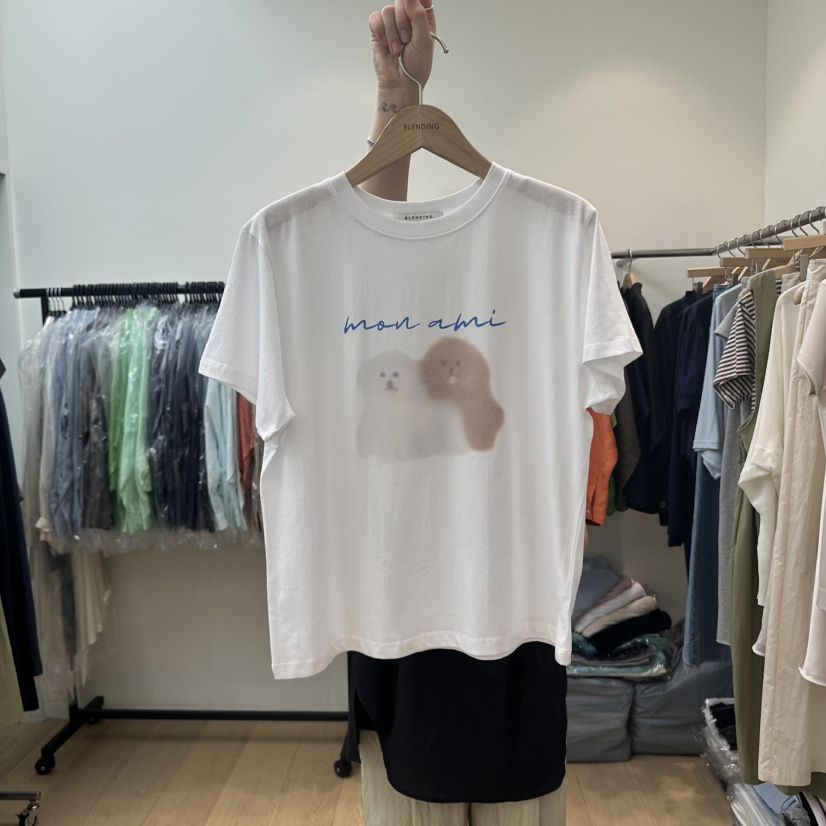 BLENDING-p韓國直郵㊣女裝新品推薦熱賣25春夏人氣休閑T恤BLENDINGT恤