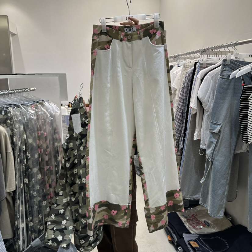 EYEL直郵韓國代購㊣女裝新品時尚熱賣休閑推薦25春夏休閑褲迷彩EYEL休閑褲