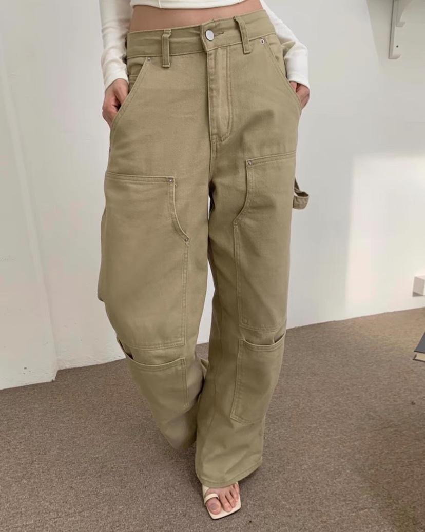 BADFORMUS韓國㊣直郵東大門代購女裝新款熱賣休閑休閑褲口袋BADFORMUS休閑褲