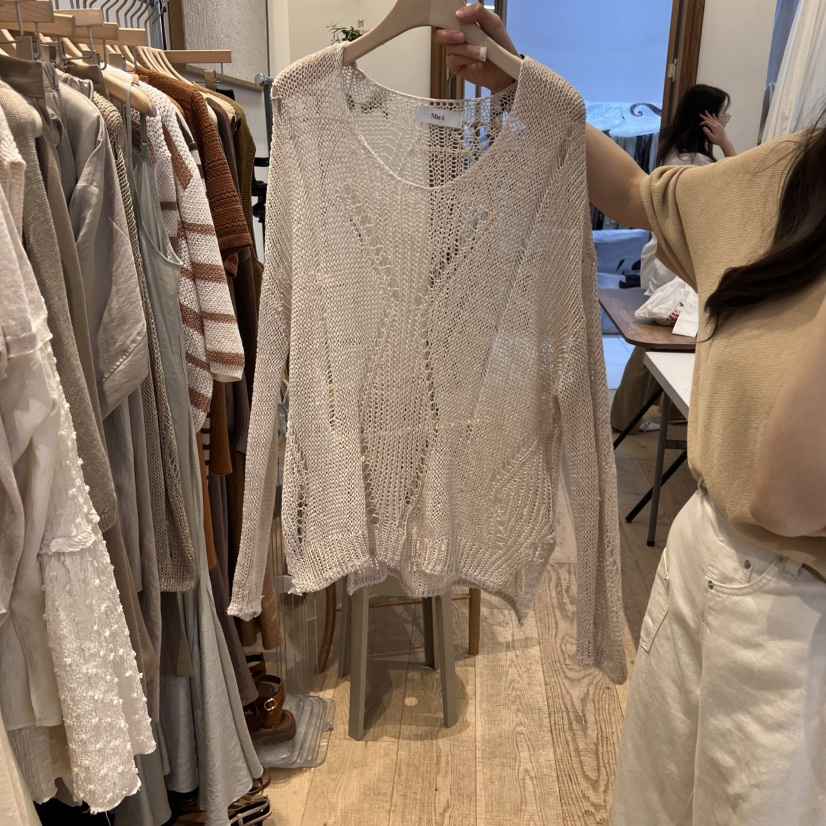 MU i韓國直郵㊣女裝新品人氣25春夏熱賣推薦休閑時尚針織衫Mu:i-Q針織衫