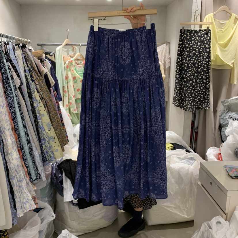 LOGROAD韓國直郵㊣東大門實拍女裝新品推薦休閑人氣25春夏長裙LOG ROAD長裙
