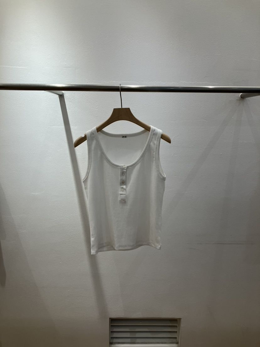 FL LANEL韓國直郵㊣東大門實拍女裝新品推薦休閑吊帶背心紐扣FL LANEL吊帶/背心