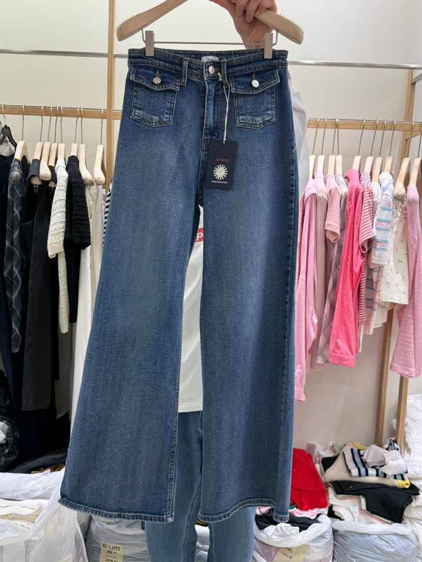EUM韓國㊣直郵東大門代購女裝新款休閑推薦熱賣人氣25春夏牛仔褲EUM牛仔褲