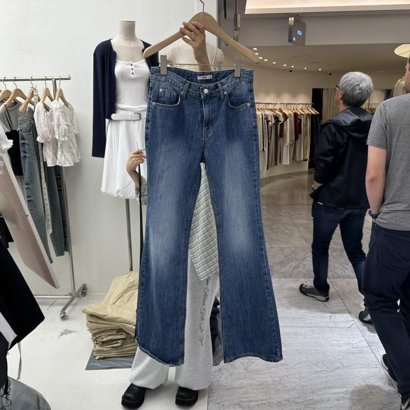 CHAV直郵韓國代購㊣女裝新品推薦時尚熱賣休閑人氣25春夏牛仔褲CHAV牛仔褲