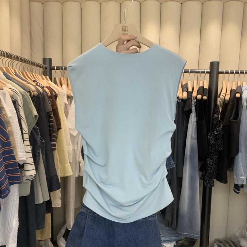 OUS/INCH-L直郵韓國代購㊣女裝新品推薦時尚休閑吊帶背心OUS/INCH吊帶/背心