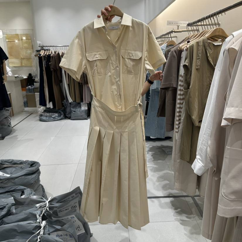 BLUEI-D韓國直郵㊣東大門實拍女裝新品熱賣時尚休閑連衣裙Blue i-d連衣裙