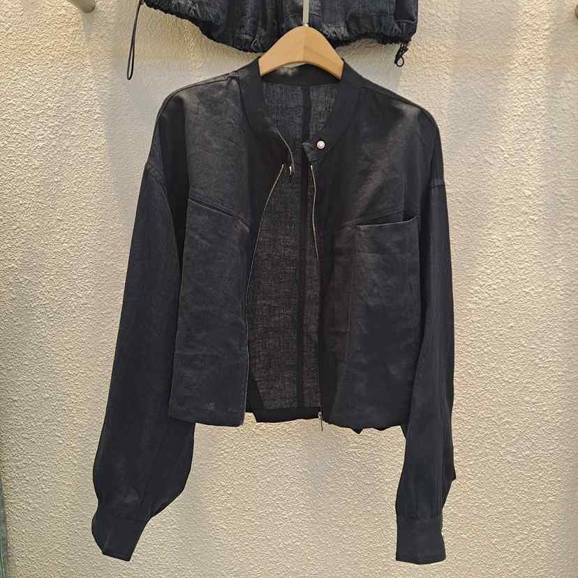 1 2ILLY-S韓國直郵㊣女裝新款休閑時尚25春夏推薦夾克亞麻1 2ILLY/THE SIL夾克