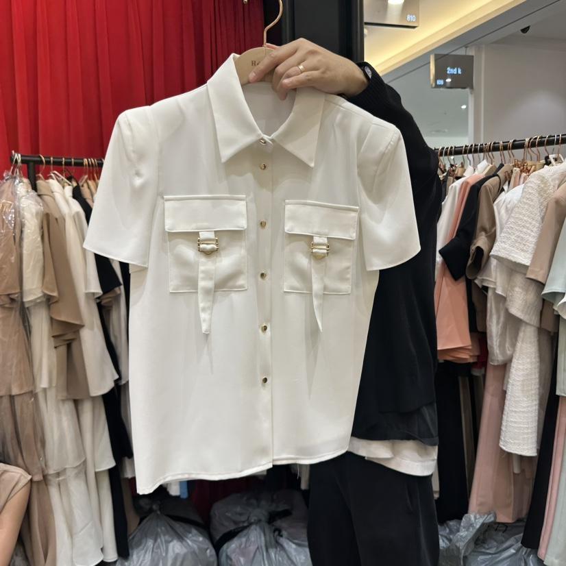HERISH-HAUTE韓國直郵㊣女裝新品25春夏推薦時尚襯衫蕾絲衫HERISH-HAUTE襯衫/蕾絲衫