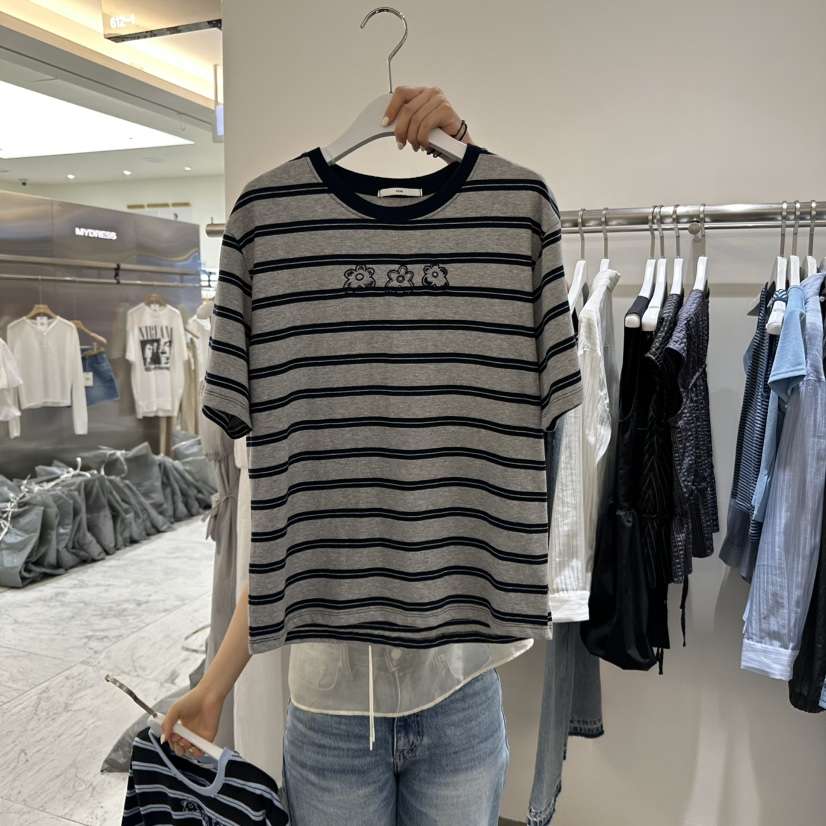 VIVE韓國直郵㊣女裝新品推薦人氣時尚25春夏熱賣休閑T恤VIVET恤