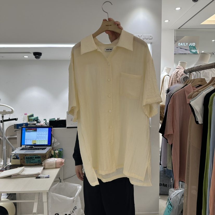 DAILYJUD韓國直郵㊣東大門實拍女裝新品25春夏休閑襯衫蕾絲衫DAILY JUD襯衫/蕾絲衫