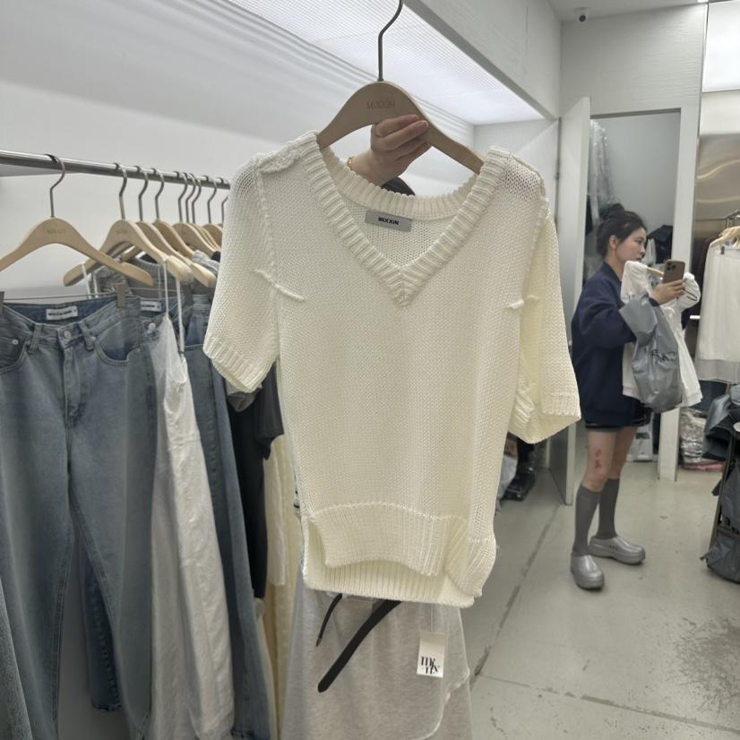 MIXXIN韓國㊣直郵東大門代購女裝新品推薦25春夏休閑針織衫MIXXIN針織衫