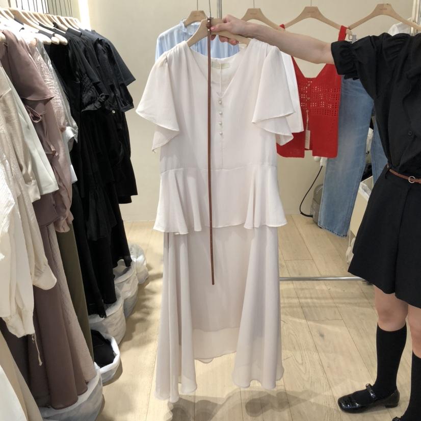 ARCHER直郵韓國代購㊣女裝新品25春夏時尚人氣連衣裙含腰帶ARCHER連衣裙