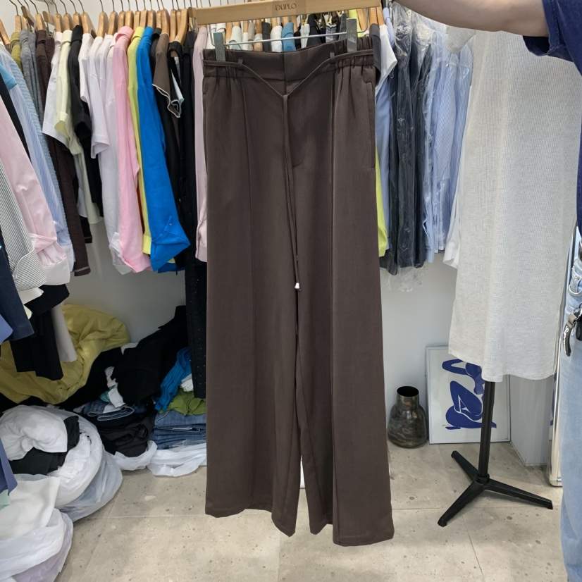 DUPLO韓國直郵㊣東大門實拍女裝新款休閑推薦25春夏休閑褲含腰繩DUPLO休閑褲