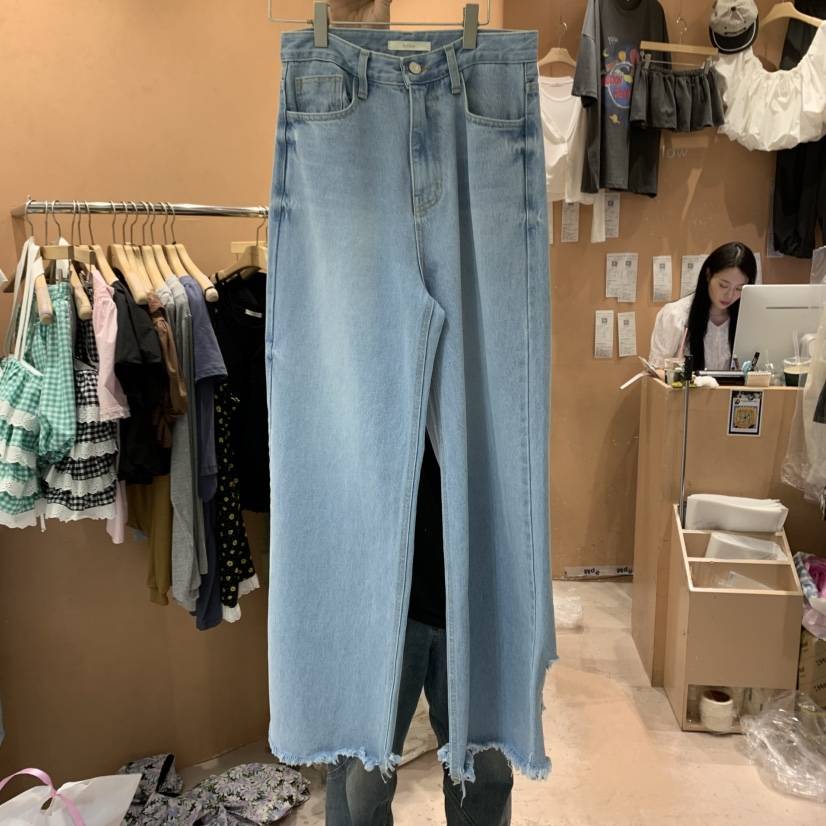 BY FLOW韓國直郵㊣女裝新款休閑25春夏推薦人氣時尚牛仔褲BY FLOW牛仔褲