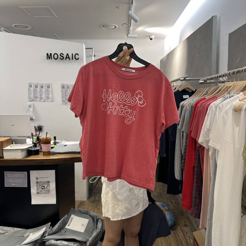 MOSAIC韓國直郵㊣女裝新款人氣時尚推薦熱賣25春夏休閑T恤MOSAICT恤