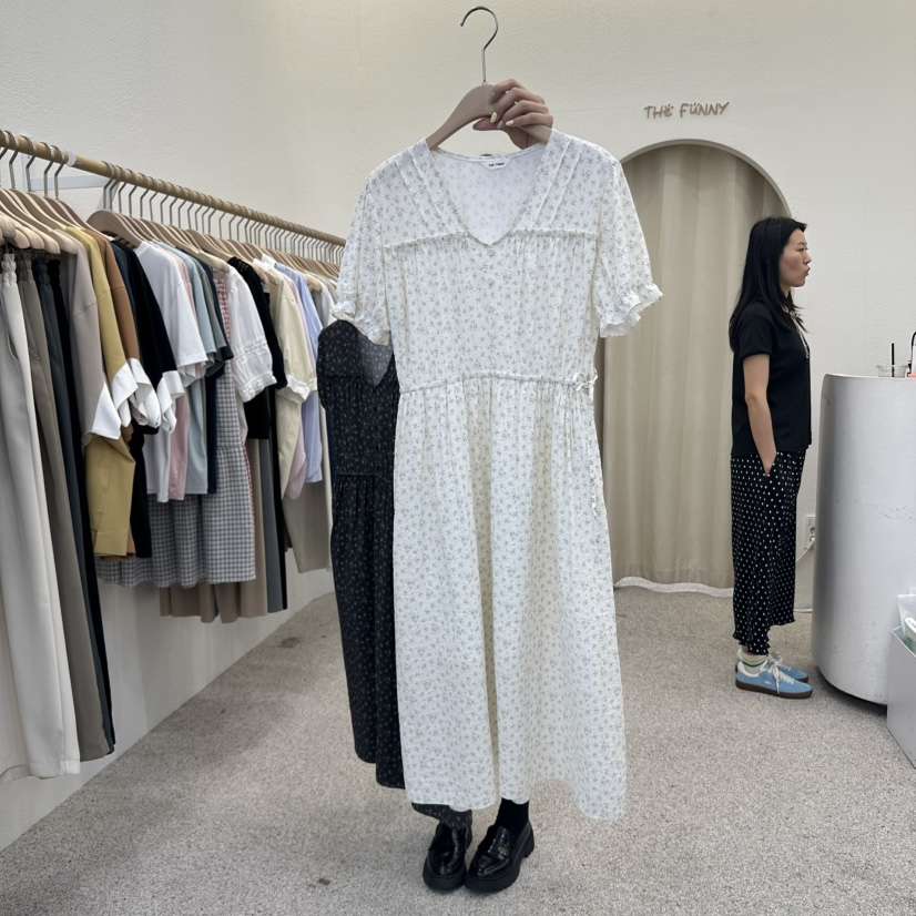 THE FUNNY韓國㊣直郵東大門代購女裝新品25春夏連衣裙長款THE FUNNY連衣裙