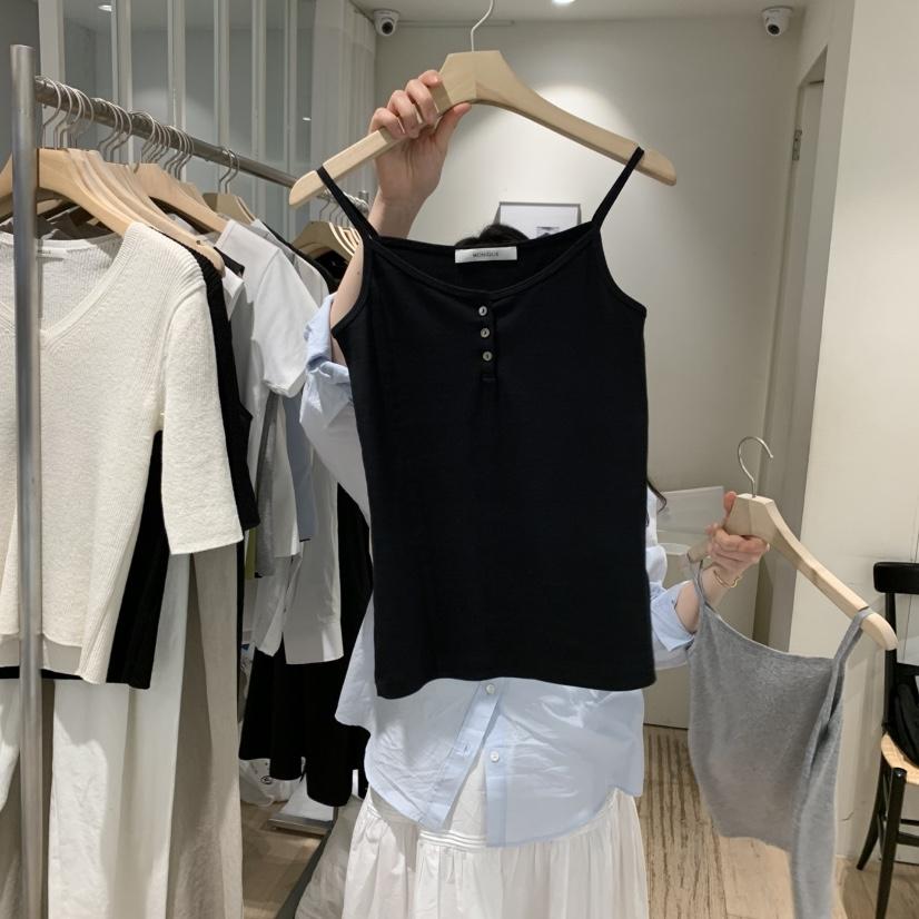 MONIQUE韓國㊣直郵東大門代購女裝新款人氣25春夏推薦吊帶背心MONIQUE吊帶/背心