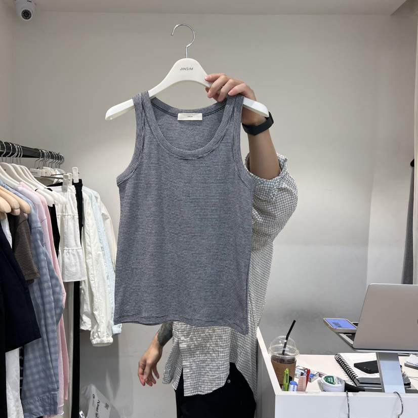 JINSIM韓國㊣直郵東大門代購女裝新品推薦休閑時尚吊帶背心JINSIM吊帶/背心