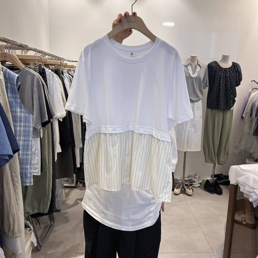 TAN&amp;COMO韓國直郵㊣女裝新品推薦時尚25春夏休閑人氣T恤tan-COMOT恤
