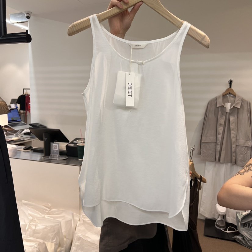 OBJECT韓國直郵㊣女裝新品25春夏休閑推薦人氣吊帶背心紐扣OBJECT吊帶/背心