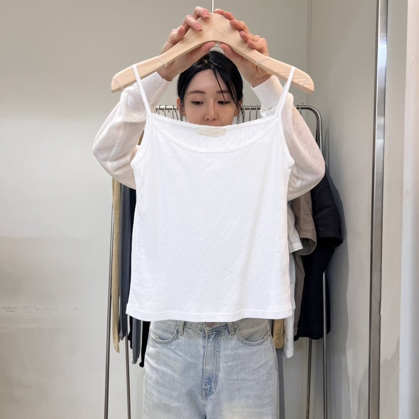 OUTRENE韓國直郵㊣女裝新品推薦時尚25春夏人氣休閑吊帶背心OUTRENE吊帶/背心