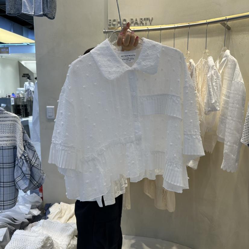 ECHOPARTY直郵韓國代購㊣女裝新品休閑熱賣時尚25春夏襯衫蕾絲衫ECHOPARTY襯衫/蕾絲衫
