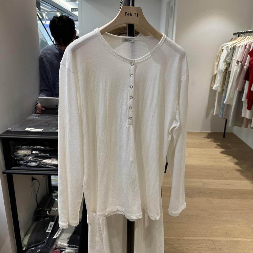 FEBRUARY 11直郵韓國代購㊣女裝新品時尚休閑熱賣長袖T恤亞麻FEBRUARY11長袖T恤