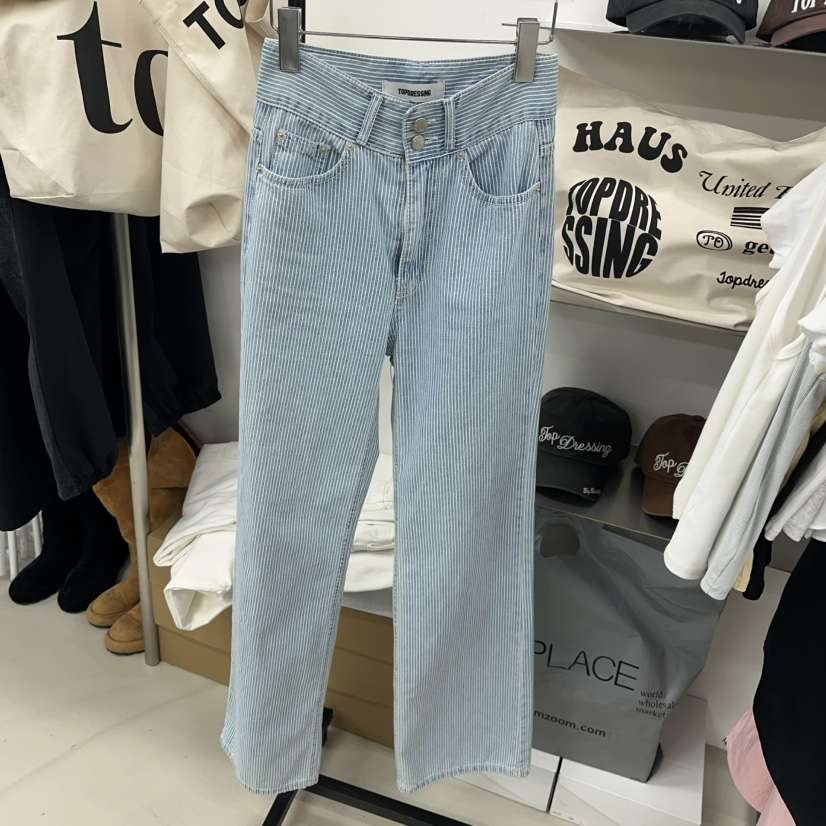 TOPDRESSING韓國直郵㊣女裝新品時尚人氣休閑推薦25春夏牛仔褲TOPDRESSING牛仔褲