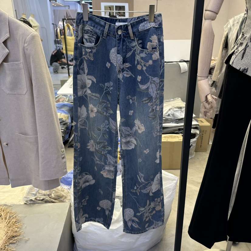 LCOMMA直郵韓國代購㊣女裝新品休閑推薦25春夏時尚人氣牛仔褲LCOMMA牛仔褲